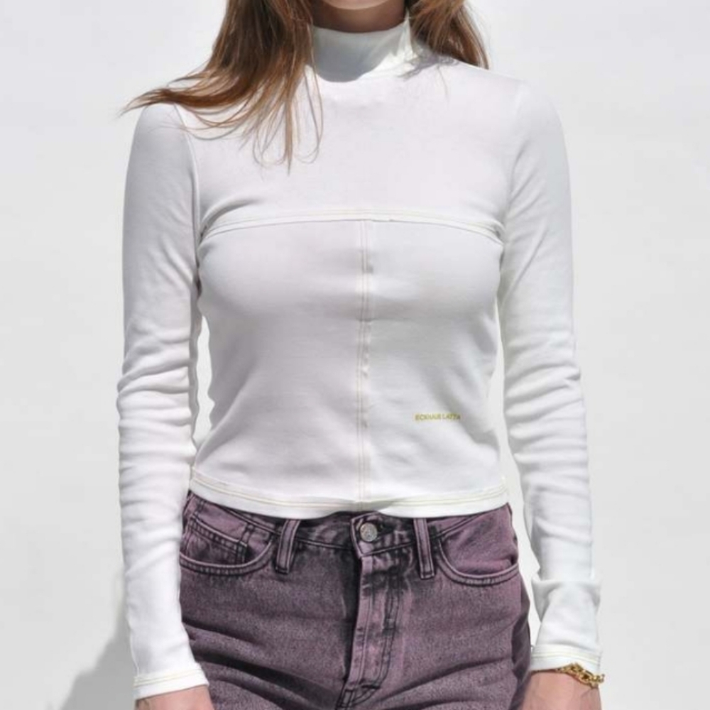 Eckhaus Latta lapped baby turtleneck lights